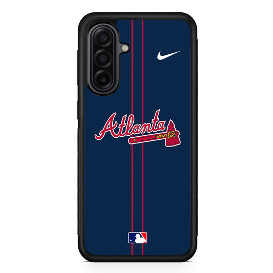 MLB Atlanta Braves Navy Nike Samsung Galaxy A17 Case | Durable Rubber Samsung Galaxy A17 Phone Case