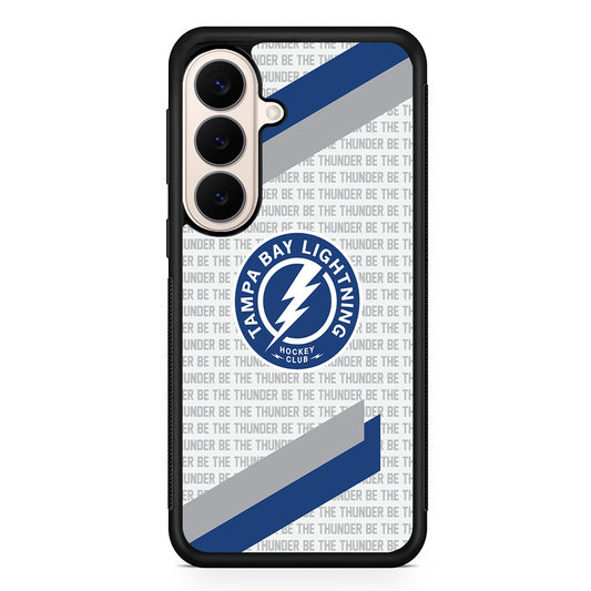NHL Tampa Bay Lightning Pattern Samsung Galaxy S26 Case | Durable Protective Rubber Cover