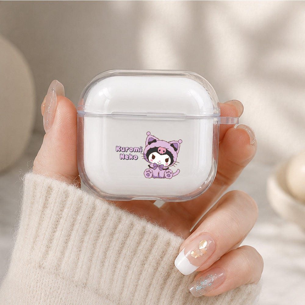 Kuromi Cat Costume Protective Apple Airpods 4 Clear Case - Durable Clear Protection