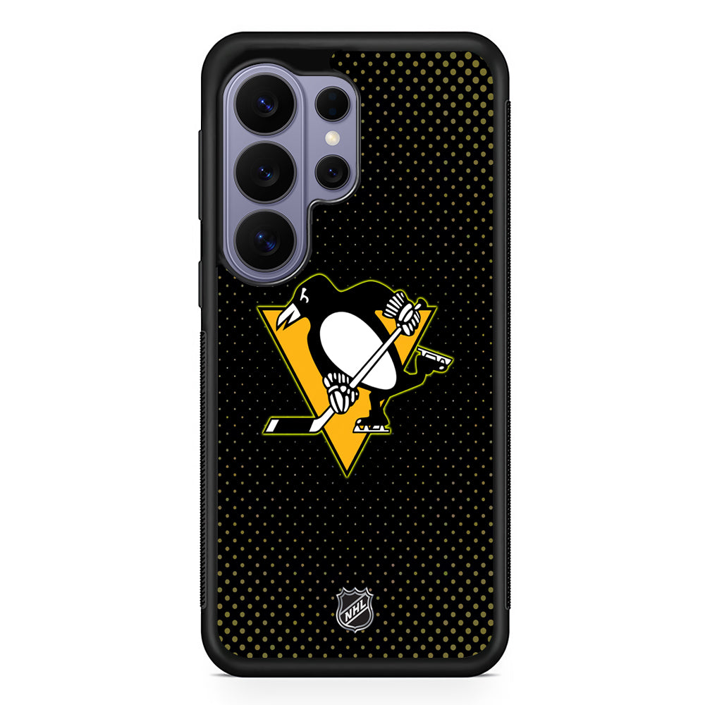 NHL Pittsburgh Penguins Dots Pattern Samsung Galaxy S26 Ultra Case | Protective Rubber Cover