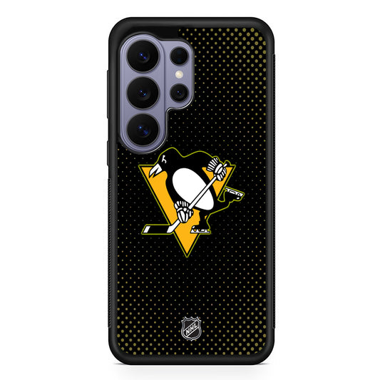 NHL Pittsburgh Penguins Dots Pattern Samsung Galaxy S26 Ultra Case | Protective Rubber Cover
