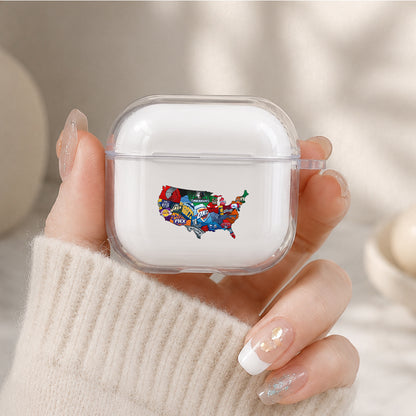 NBA Club Map Protective Apple Airpods 4 Clear Case - Durable Clear Protection