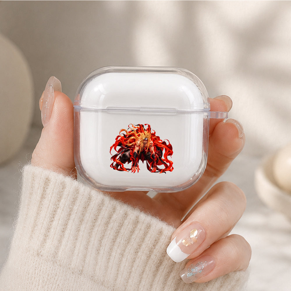 Naruto Kurama Unleashed Power Protective Apple Airpods 4 Clear Case - Durable Clear Protection