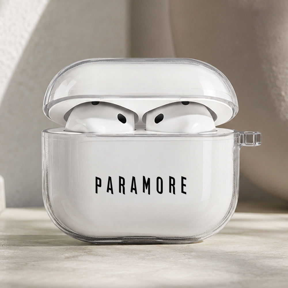 Paramore Text Logo Protective Apple AirPods Pro 3 Clear Case | Shockproof Cover