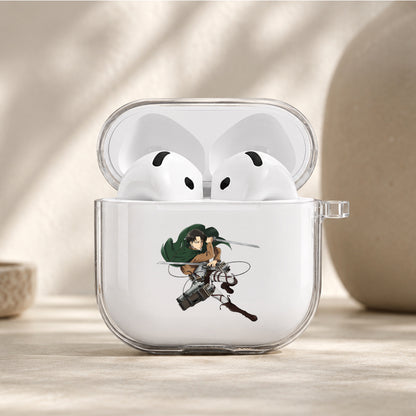 Captain Levi Composure Protective Apple Airpods 4 Clear Case - Durable Clear Protection
