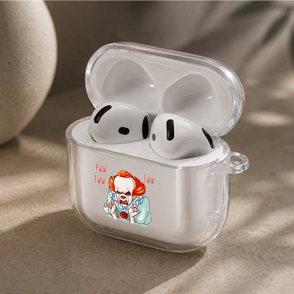 IT Pennywise Feeling Disgusted Protective Apple Airpods 4 Clear Case - Durable Clear Protection