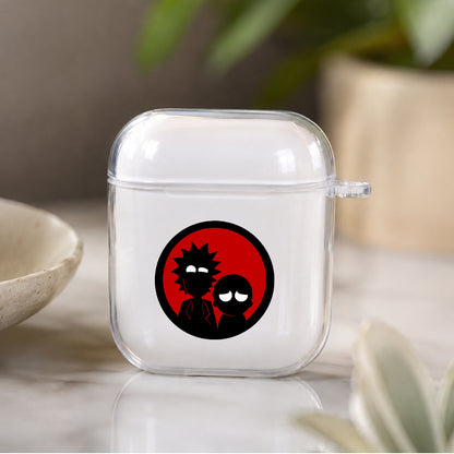 Rick and Morty Silhouette Protective Clear Case Cover For Apple Airpods | Soft Silicone AirPods 1 / 2 Case | Protective Cover