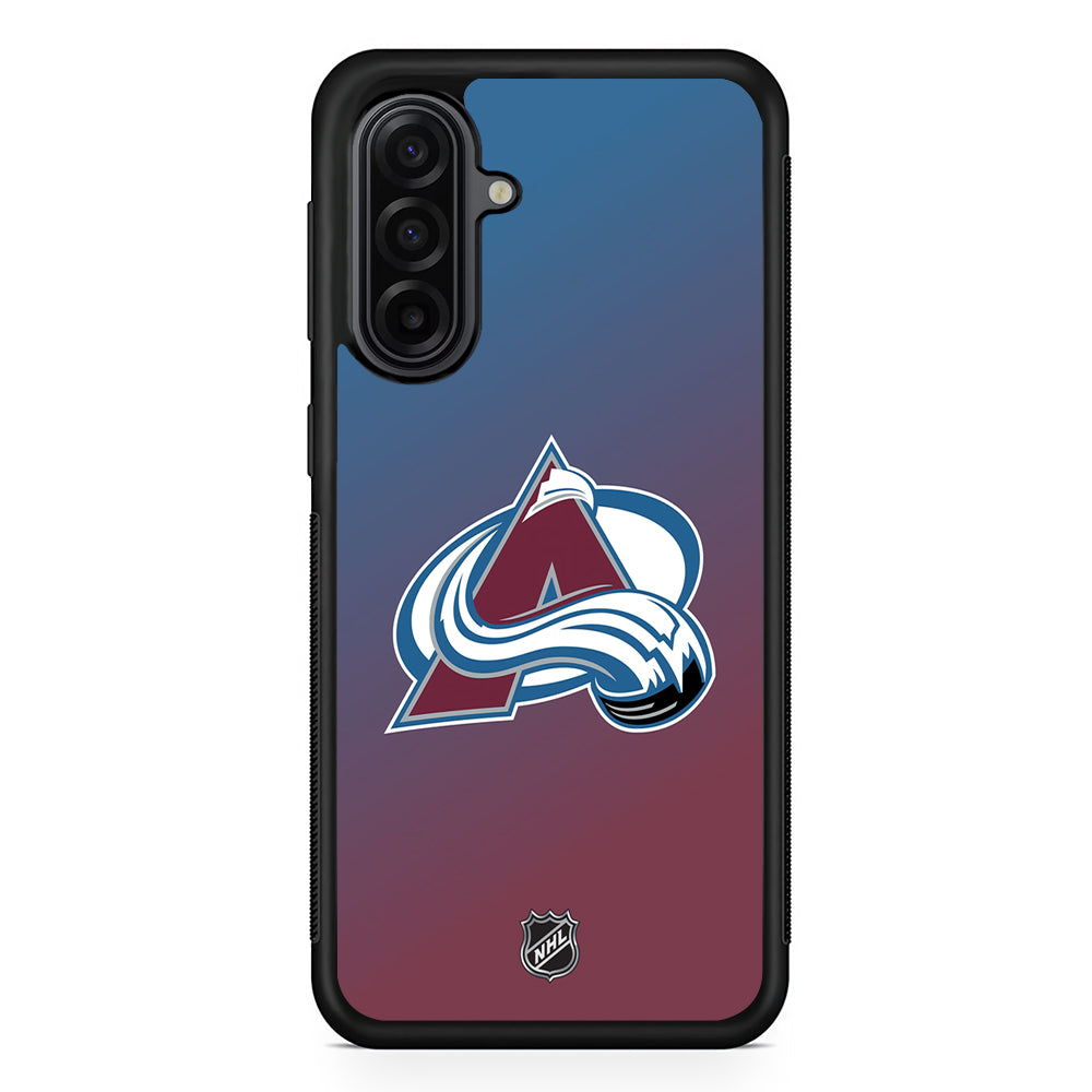 NHL Colorado Avalanche Gradient Samsung Galaxy A17 Case | Durable Rubber Samsung Galaxy A17 Phone Case