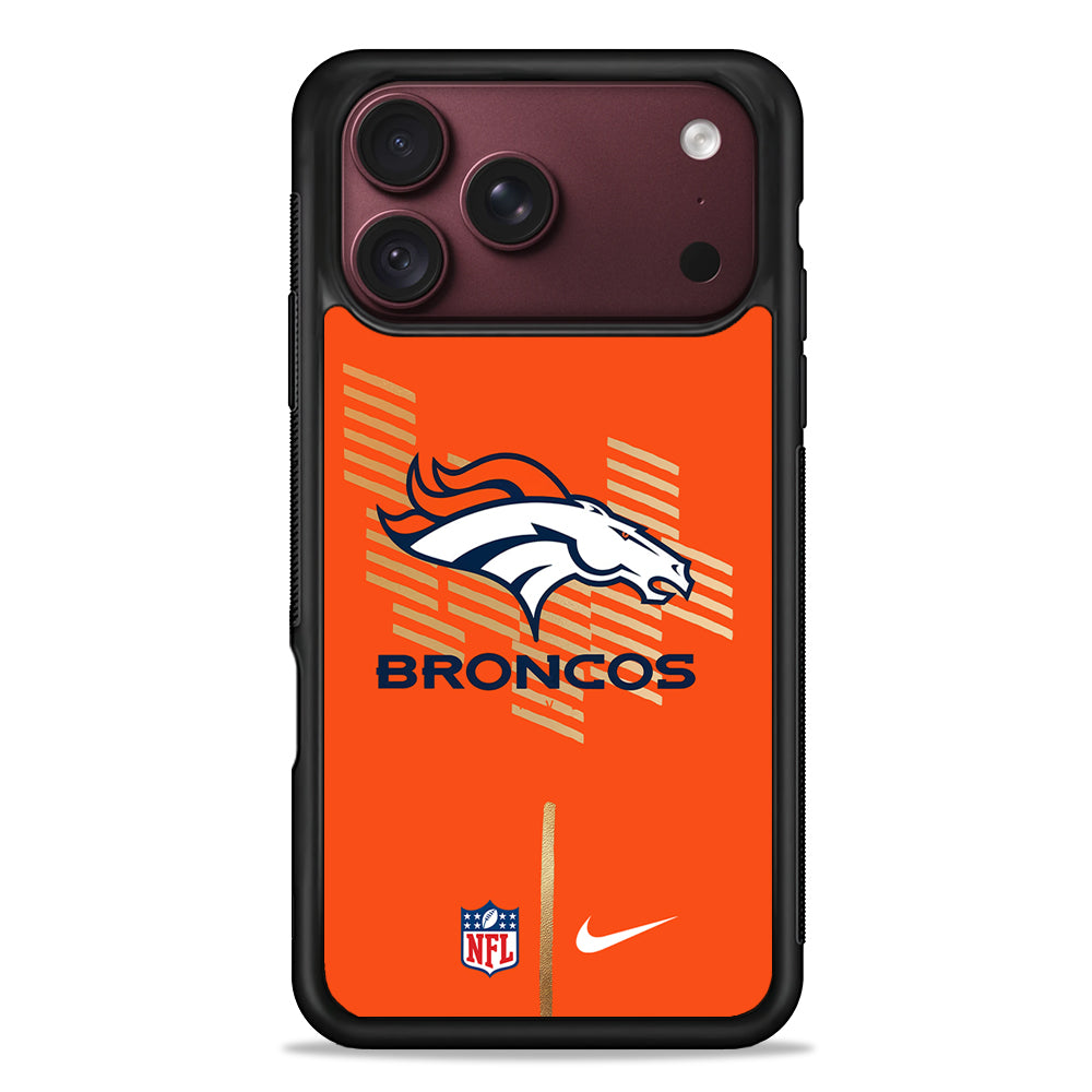 NFL Denver Broncos Nike iPhone 18 Pro Max Case – Slim Silicone Protective Cover