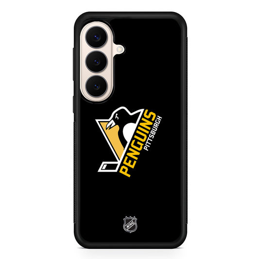 NHL Pittsburgh Penguins Black Samsung Galaxy S26 Case | Durable Protective Rubber Cover