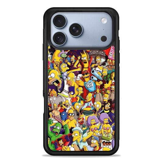 Simpson All Character iPhone 18 Pro Case - iPhone 18 Pro Silicone Case