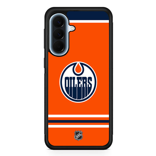 NHL Edmonton Oilers Orange Samsung Galaxy A57 Case | Slim Samsung Galaxy A57 Protective Case