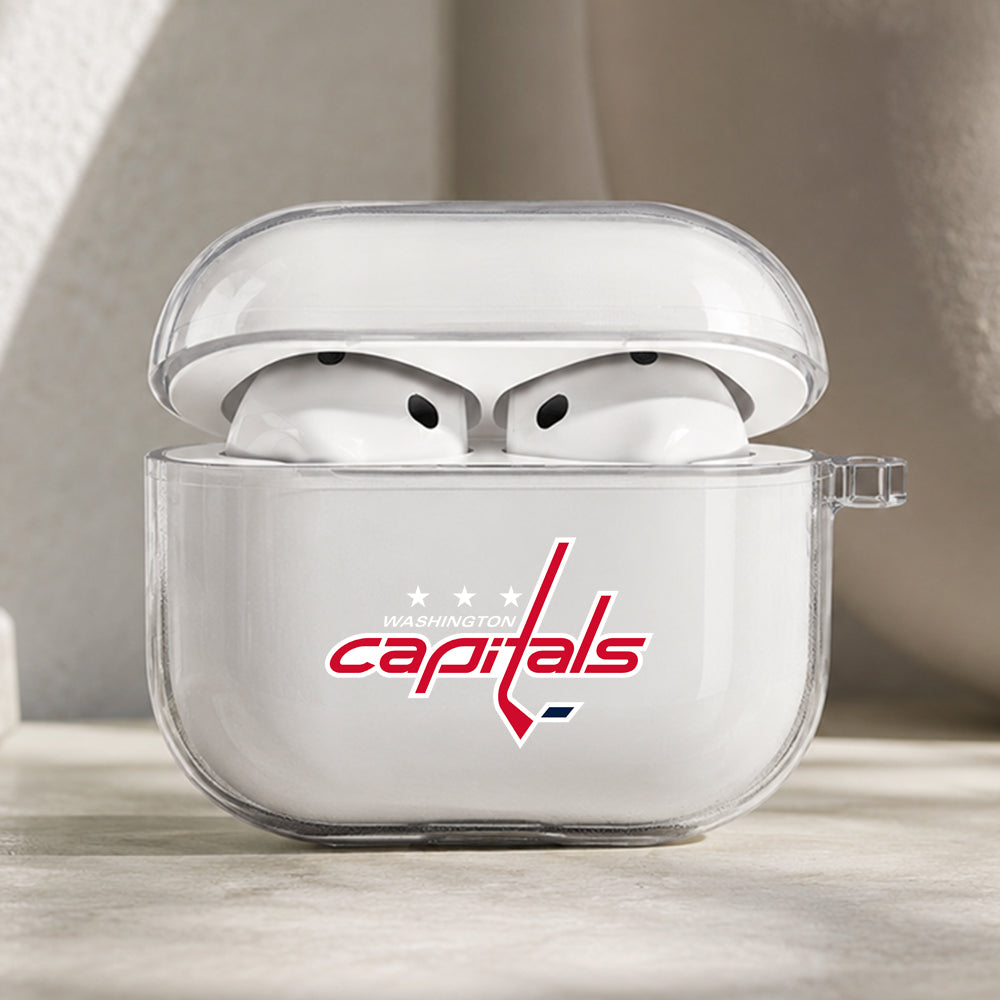 NHL Washington Capitals Symbol Protective Apple AirPods Pro 3 Clear Case | Shockproof Cover