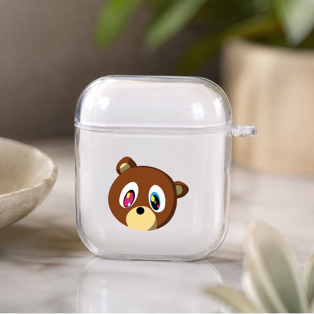 Kanye West Dropout Bear Protective Clear Case Cover For Apple Airpods | Soft Silicone AirPods 1 / 2 Case | Protective Cover