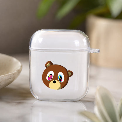 Kanye West Dropout Bear Protective Clear Case Cover For Apple Airpods | Soft Silicone AirPods 1 / 2 Case | Protective Cover