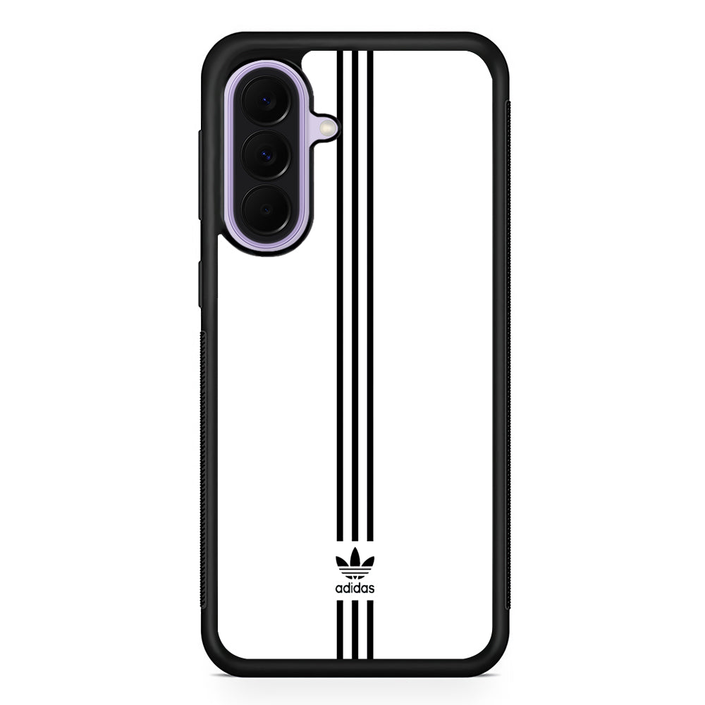 Adidas White Three Lines Samsung Galaxy A37 Case | Samsung Galaxy A37 Rubber Protective Case