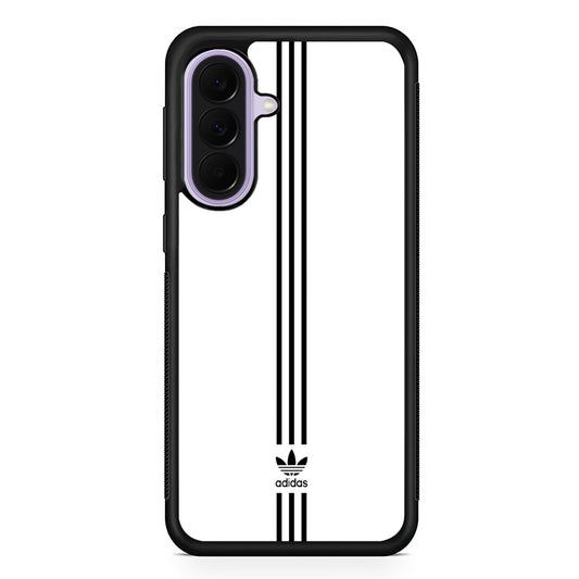 Adidas White Three Lines Samsung Galaxy A37 Case | Samsung Galaxy A37 Rubber Protective Case