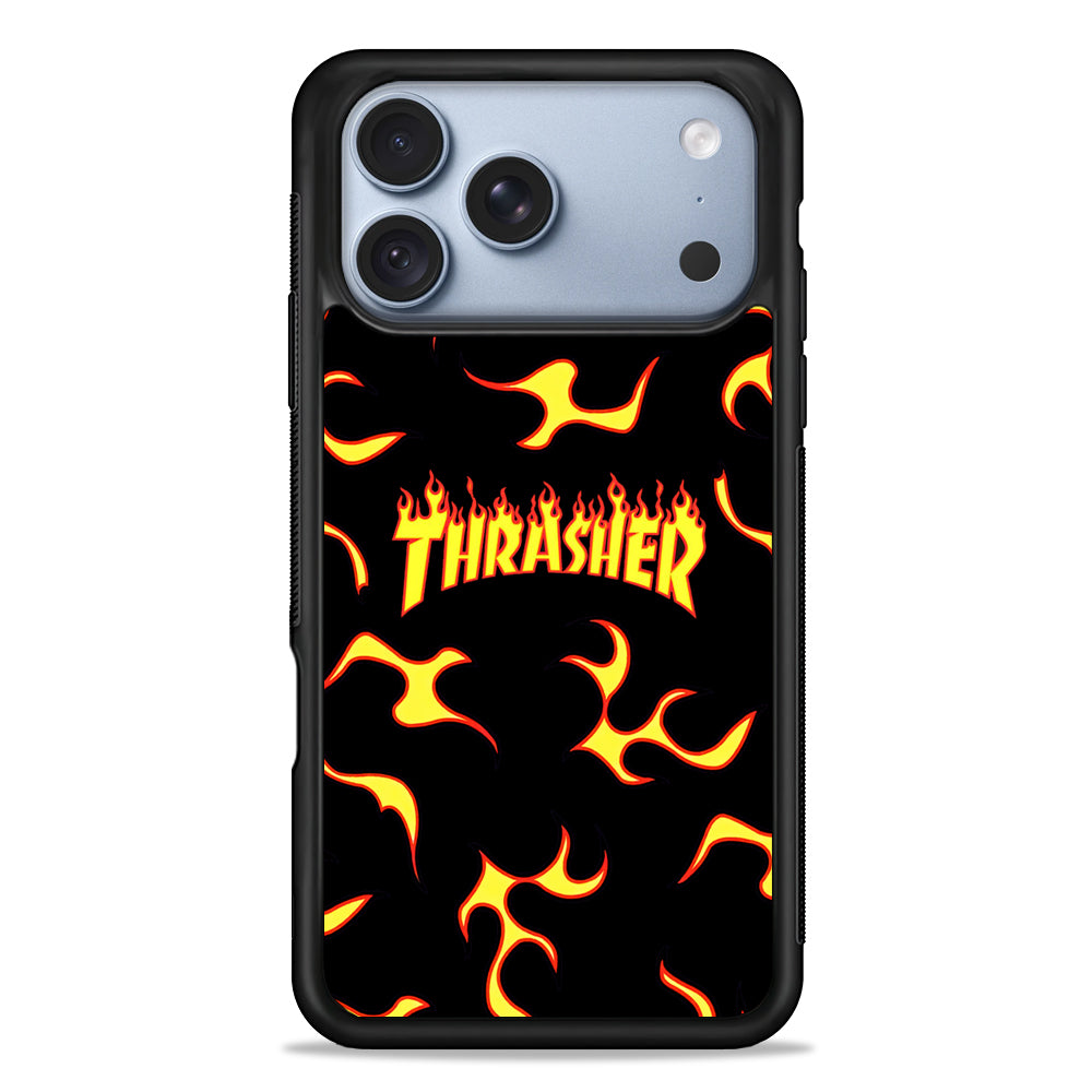 Thrasher Frame of Flame iPhone 18 Pro Case - iPhone 18 Pro Silicone Case