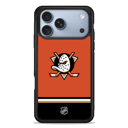 NHL Anaheim Ducks Orange iPhone 18 Pro Case - iPhone 18 Pro Silicone Case