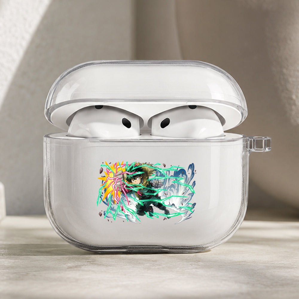 Izuku Midoriya One For All Protective Apple AirPods Pro 3 Clear Case | Shockproof Cover