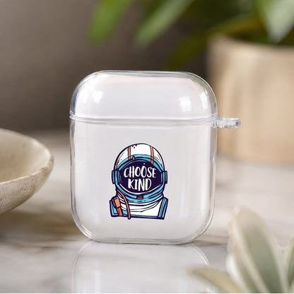 Astronauts Helmets with Kindness Protective Clear Case Cover For Apple Airpods | Soft Silicone AirPods 1 / 2 Case | Protective Cover