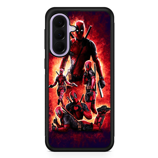 Deadpool On Fire Samsung Galaxy A37 Case | Samsung Galaxy A37 Rubber Protective Case