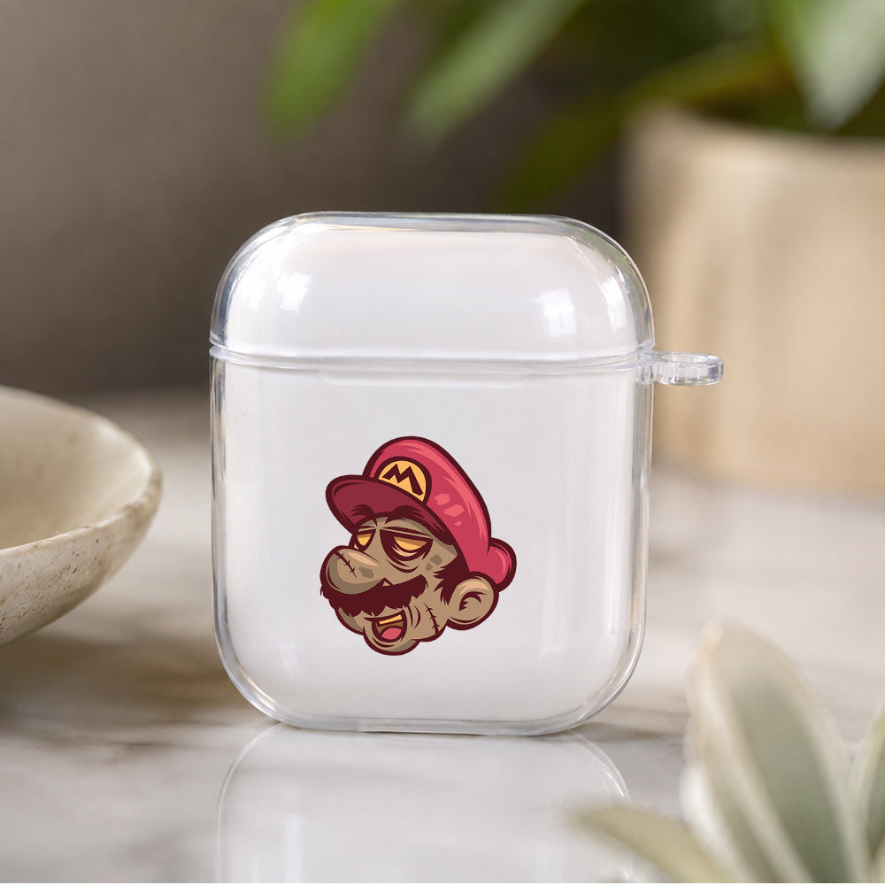 Mario After Party Protective Clear Case Cover For Apple Airpods | Soft Silicone AirPods 1 / 2 Case | Protective Cover