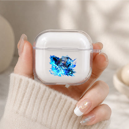 Kakashi Lightning Chakra Protective Apple Airpods 4 Clear Case - Durable Clear Protection