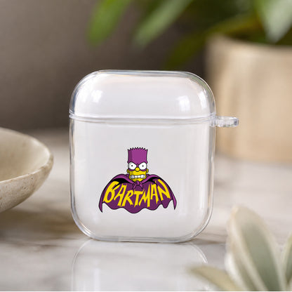 The Simpson Bartman Mode Protective Clear Case Cover For Apple Airpods | Soft Silicone AirPods 1 / 2 Case | Protective Cover