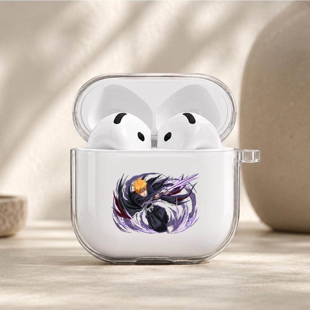 Bleach Ichigo Bankai Protective Apple Airpods 4 Clear Case - Durable Clear Protection