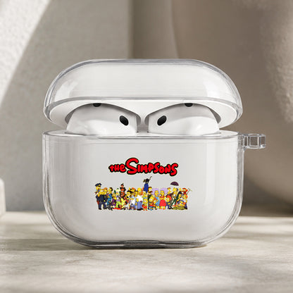 The Simpsons All Character Protective Apple AirPods Pro 3 Clear Case | Shockproof Cover