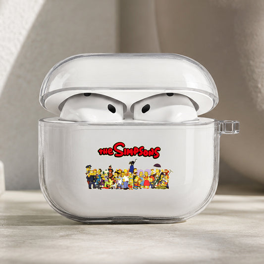 The Simpsons All Character Protective Apple AirPods Pro 3 Clear Case | Shockproof Cover