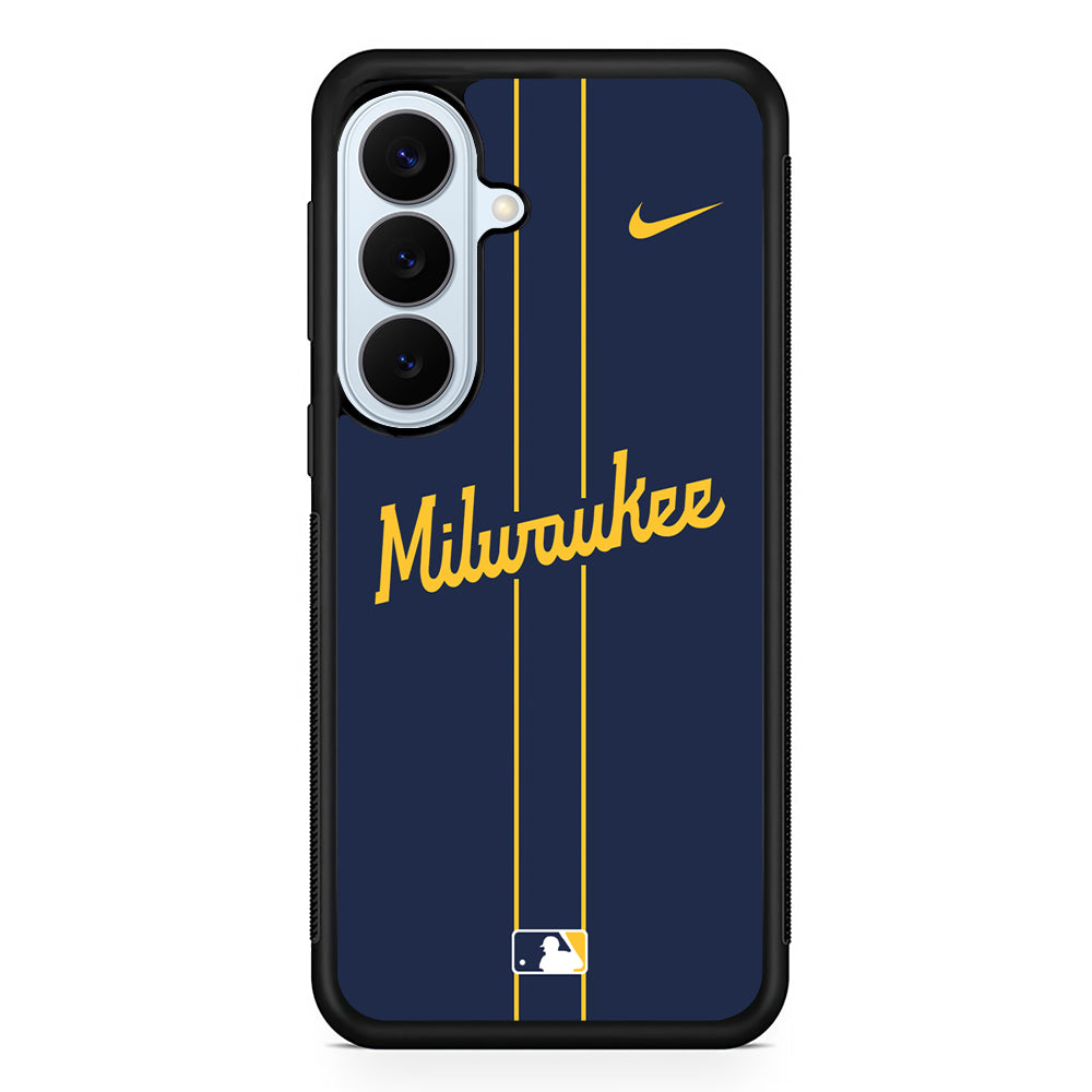 MLB Milwaukee Brewers Navy Nike Samsung Galaxy S26 Plus Case | Lightweight Protective Phone Cover