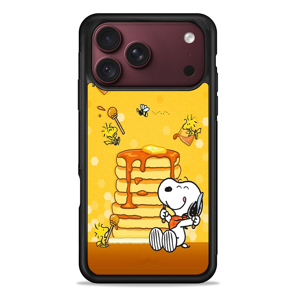 Snoopy Eats Honey iPhone 18 Pro Max Case – Slim Silicone Protective Cover
