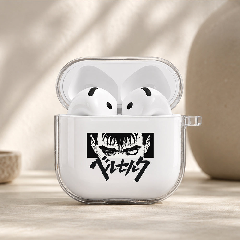 Berserk Guts Dark Wrath Protective Apple Airpods 4 Clear Case - Durable Clear Protection
