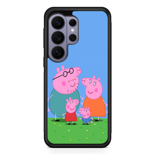 Peppa Pig Family Cartoon Samsung Galaxy S26 Ultra Case | Protective Rubber Cover