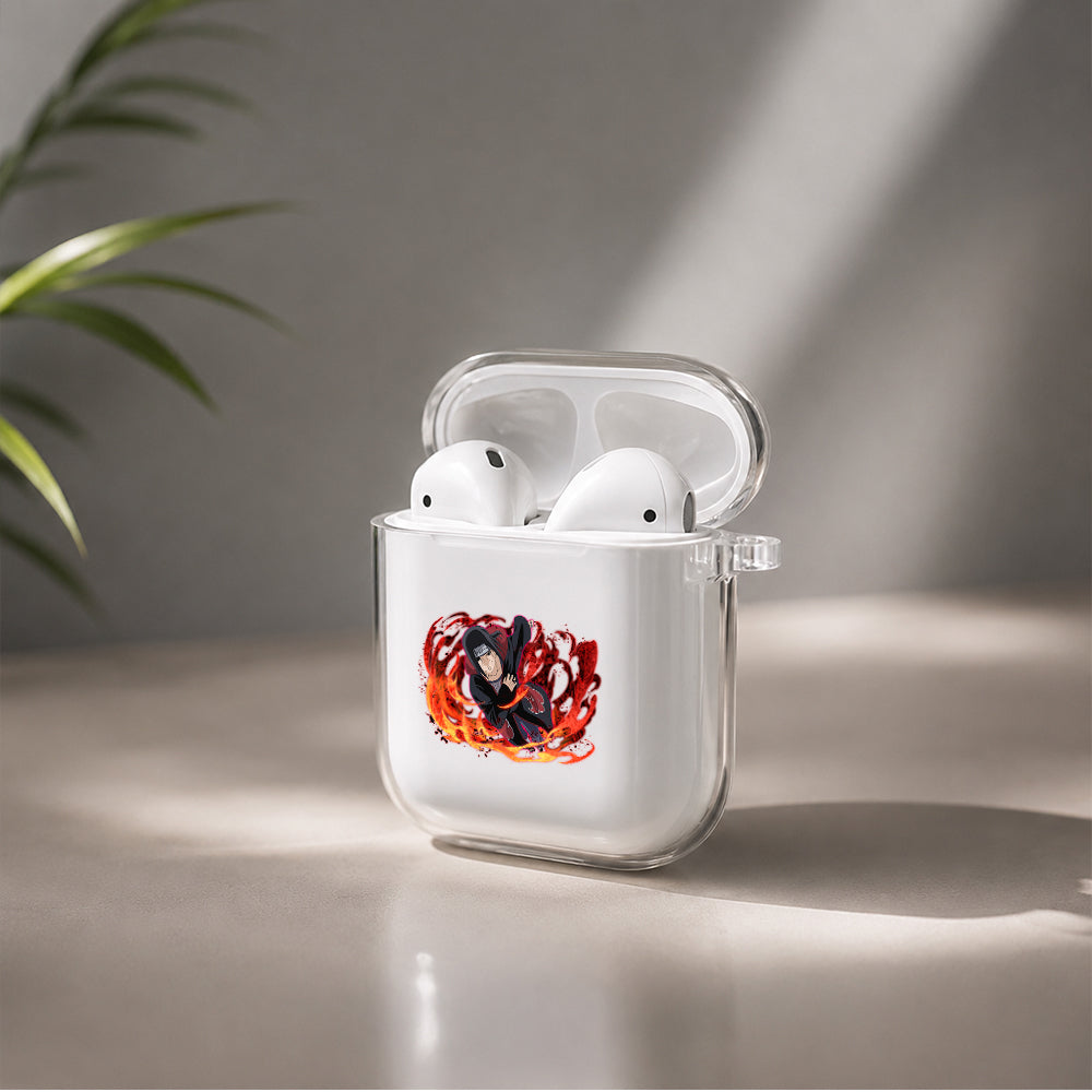 Itachi Uchiha Akatsuki Protective Clear Case Cover For Apple Airpods | Soft Silicone AirPods 1 / 2 Case | Protective Cover