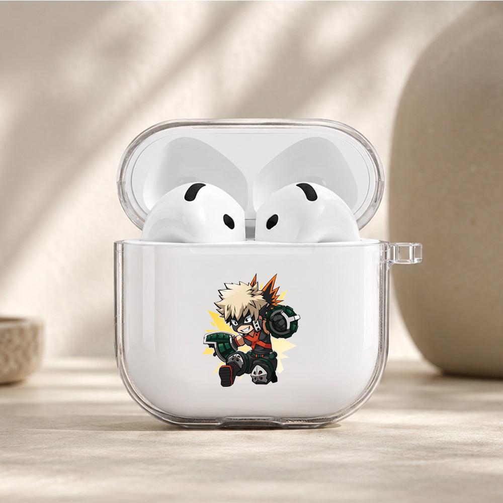 Katsuki Bakugo Chibi Version Protective Apple Airpods 4 Clear Case - Durable Clear Protection