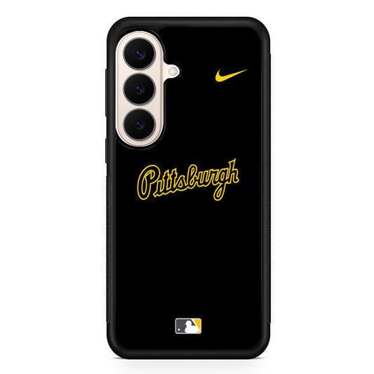 MLB Pittsburgh Pirates Black Nike Samsung Galaxy S26 Case – Slim Protective Phone Cover