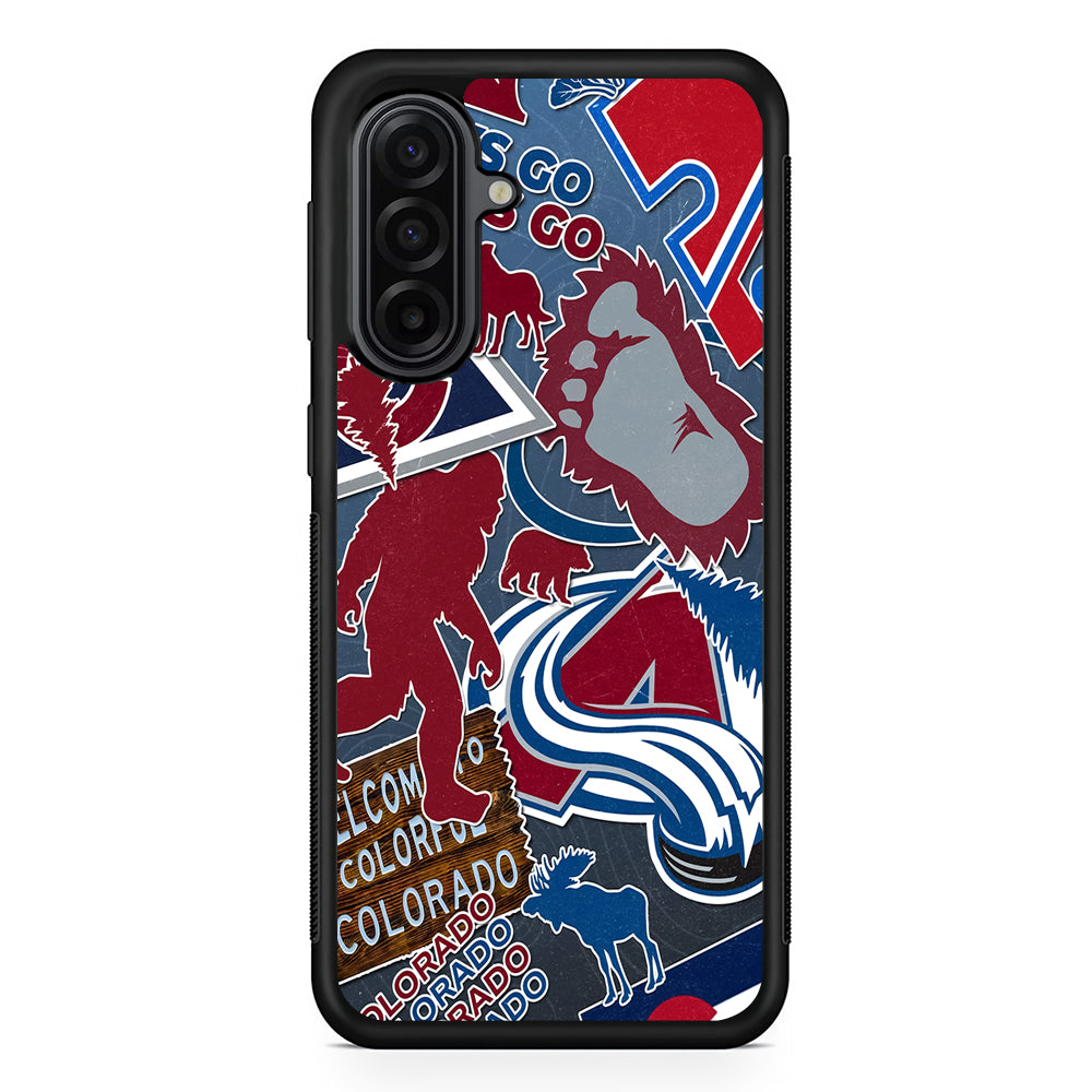 NHL Colorado Avalanche Aesthetic Samsung Galaxy A17 Case | Durable Rubber Samsung Galaxy A17 Phone Case