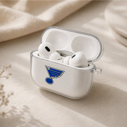 NHL St Louis Blues Symbol Protective Apple AirPods Pro 3 Clear Case | Shockproof Cover