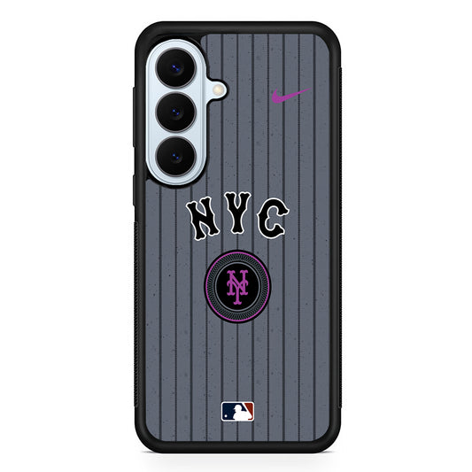 MLB New York Mets Gray Nike Samsung Galaxy S26 Plus Case | Lightweight Protective Phone Cover
