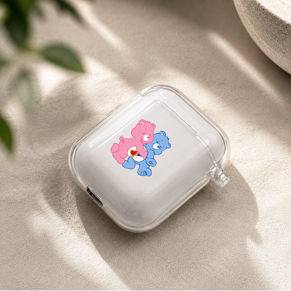 Care Bears Hugging Protective Clear Case Cover For Apple Airpods | Soft Silicone AirPods 1 / 2 Case | Protective Cover