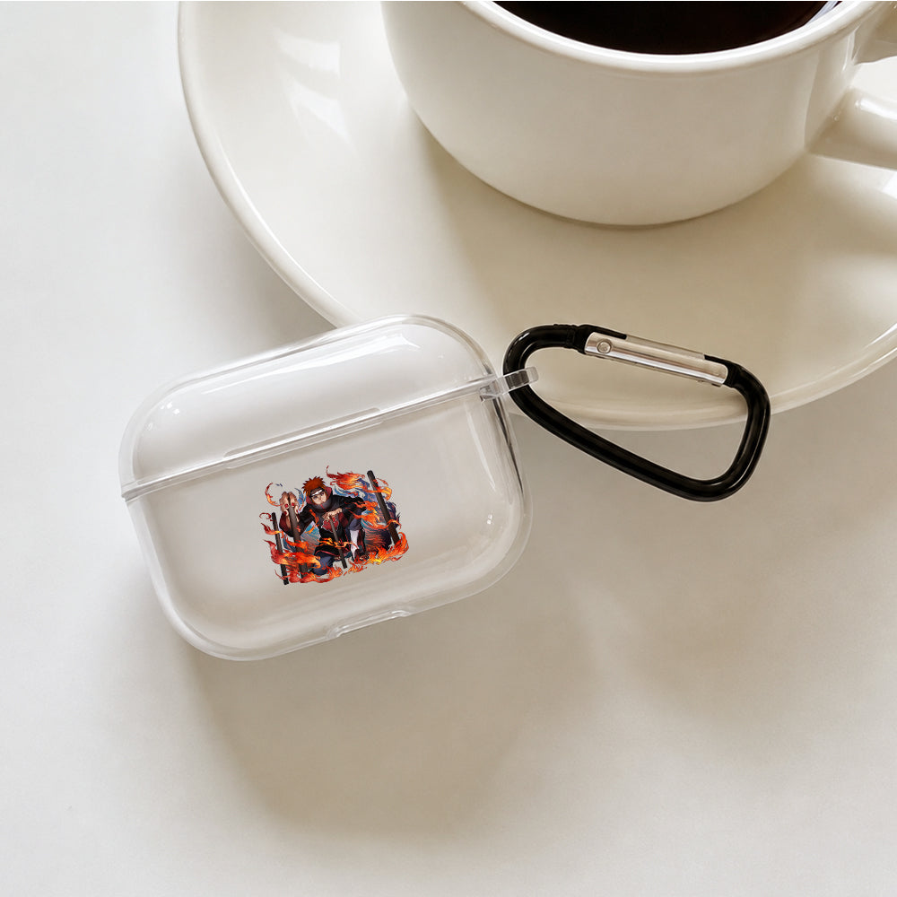 Akatsuki Leader Pain Stance Protective Apple AirPods Pro 3 Clear Case | Shockproof Cover