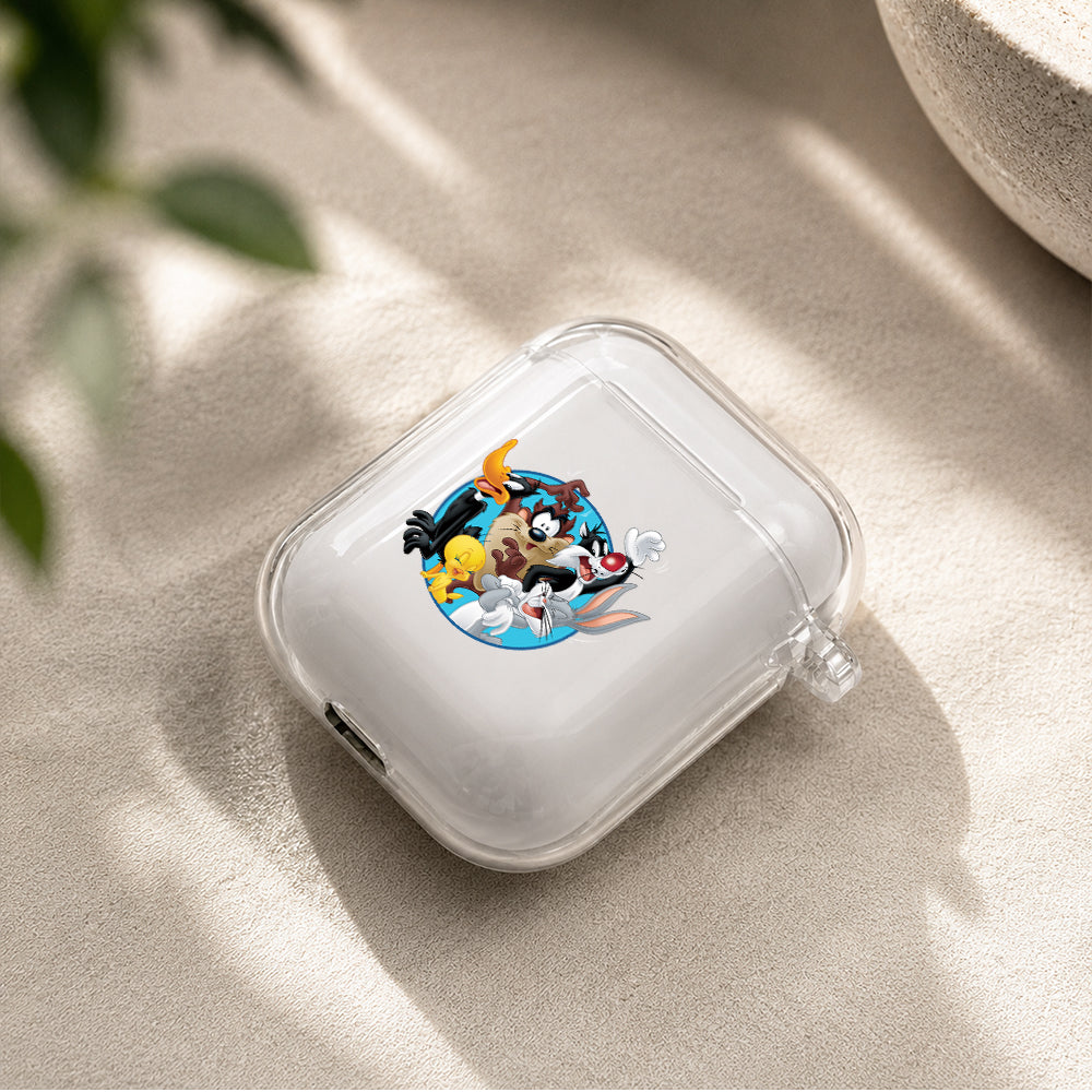 The Looney Tunes Family Protective Clear Case Cover For Apple Airpods | Soft Silicone AirPods 1 / 2 Case | Protective Cover