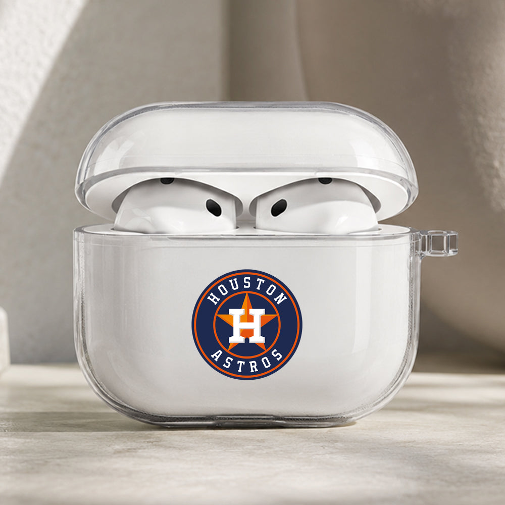 MLB Houston Astros Symbol Protective Apple AirPods Pro 3 Clear Case | Shockproof Cover