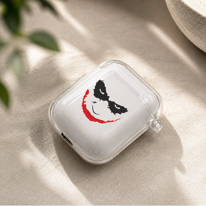 Joker Face Art Protective Clear Case Cover For Apple Airpods | Soft Silicone AirPods 1 / 2 Case | Protective Cover