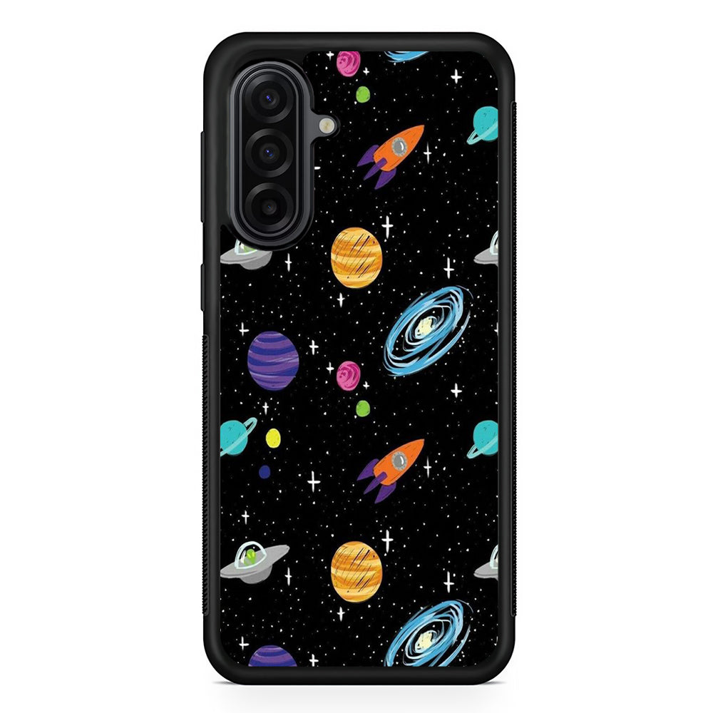 Space Pattern 003 Samsung Galaxy A17 Case | Durable Rubber Samsung Galaxy A17 Phone Case