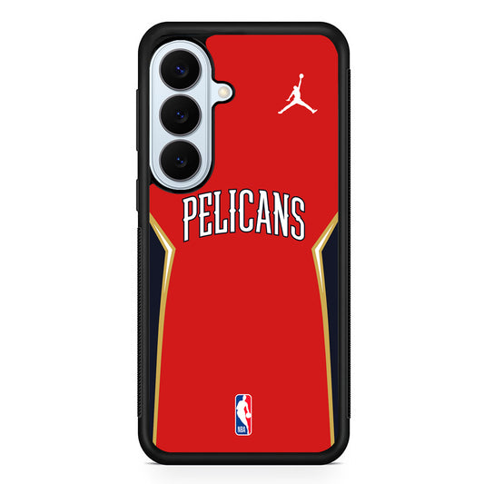 NBA New Orleans Pelicans Red Jordan Samsung Galaxy S26 Plus Case | Lightweight Protective Phone Cover