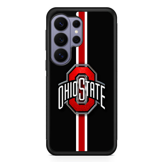 Ohio State White Red Line Samsung Galaxy S26 Ultra Case | Protective Rubber Cover